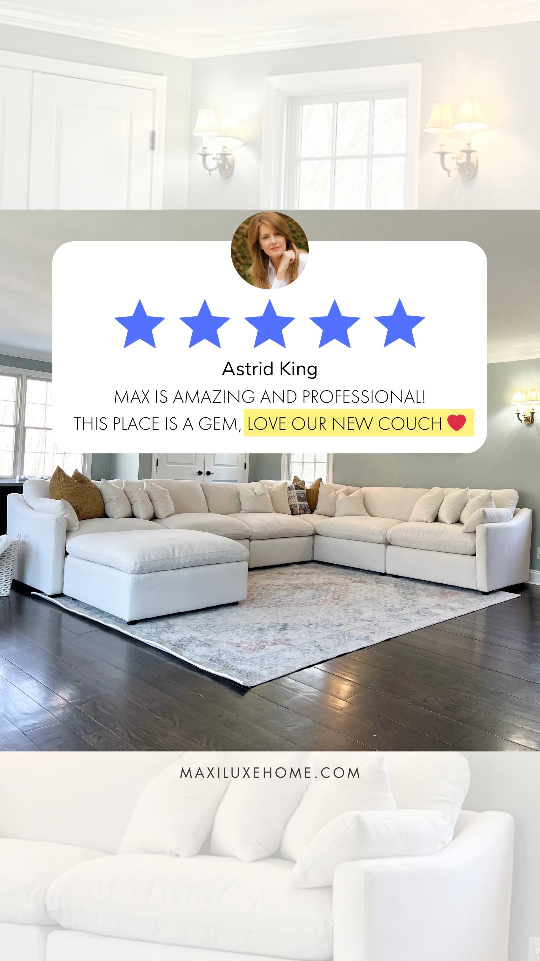 Deluxe XL Cream Performance Slope Arm Cloud Couch - 7pc Set