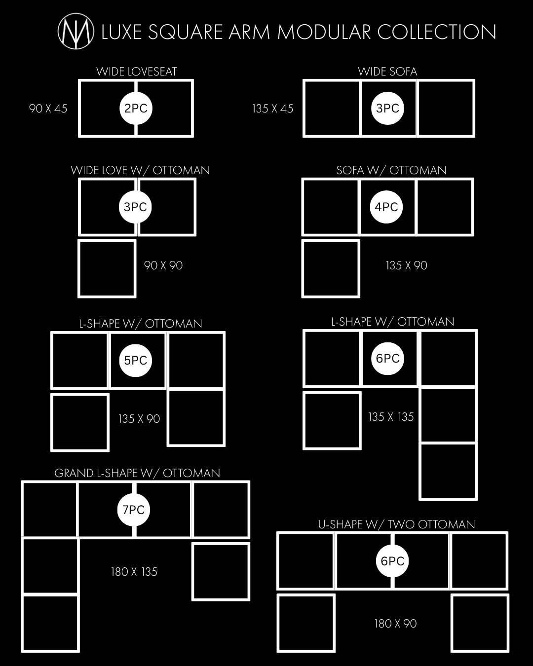 Luxe Depth Slate Gray Performance Bouclé Square Arm Cloud Couch - 4pc Set